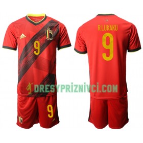 Fotbalový Komplet Belgie R.LUKAKU 9 Dětské Domácí ME 2020 Krátký Rukáv (+ trenýrky)
